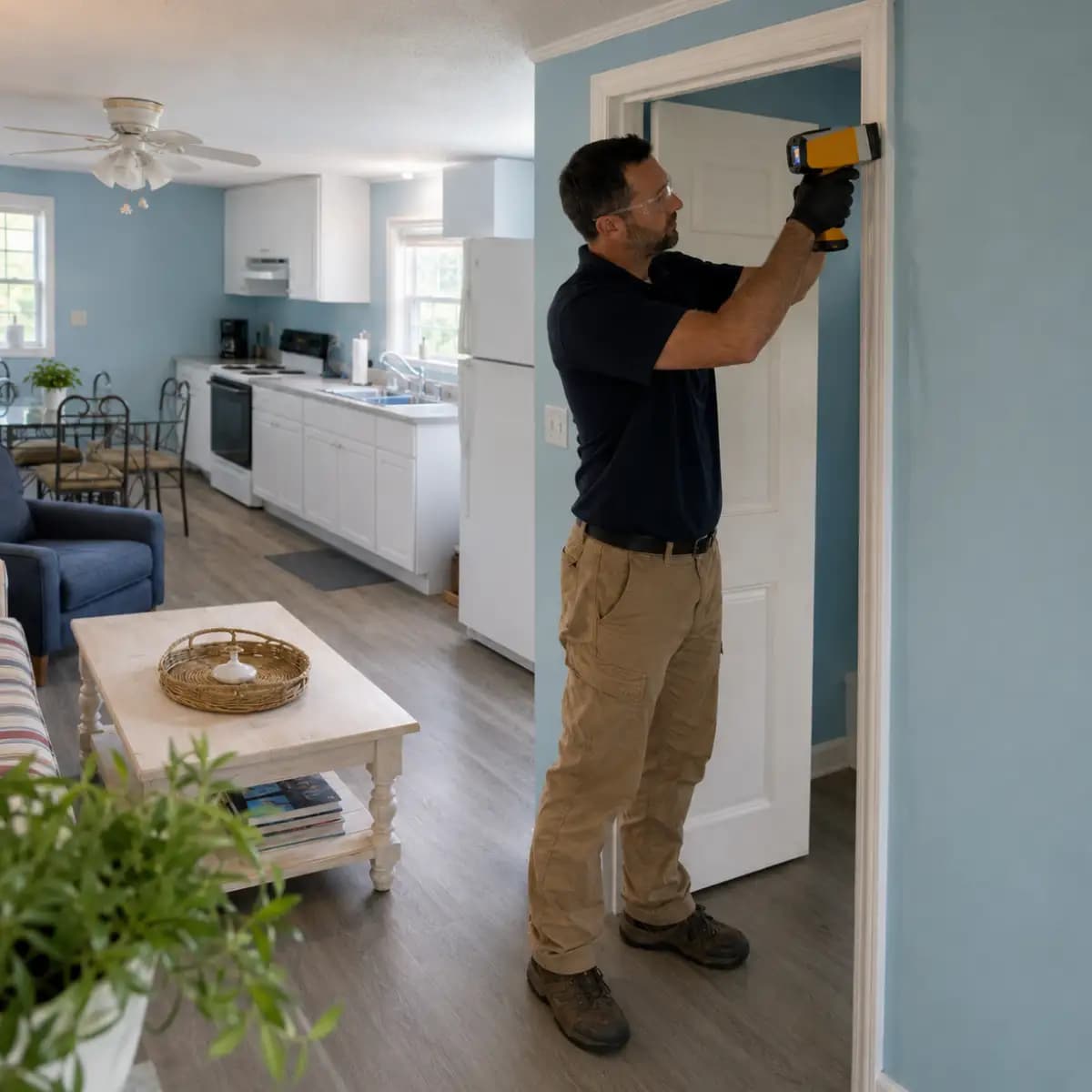 Lead paint testing on a painted surface at a Myrtle Beach-area property, Peerless Environmental of Myrtle Beach