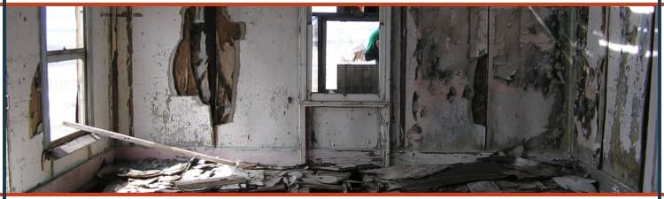 An older home showing signs of damage